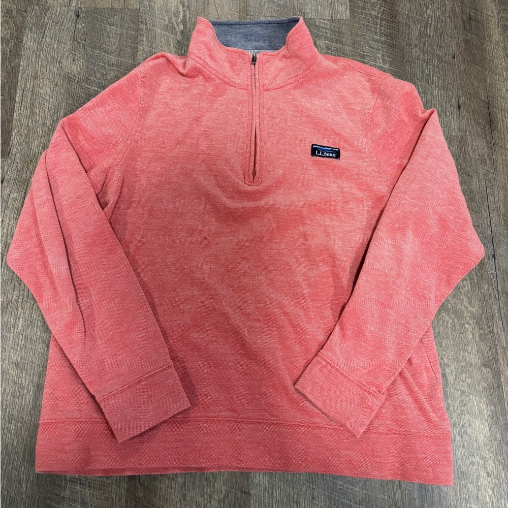LL Bean Mens XL 1/4 Zip Pullover Comfort Stretch